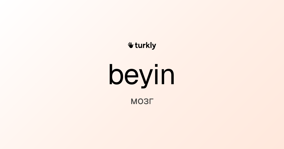 beyin — мозг