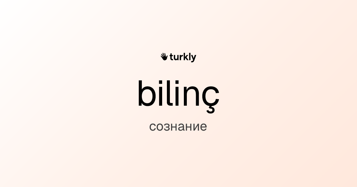 bilinç — сознание