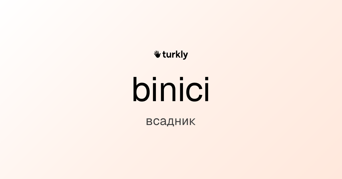 binici — всадник