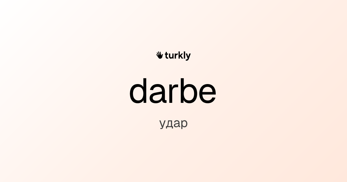 darbe — удар