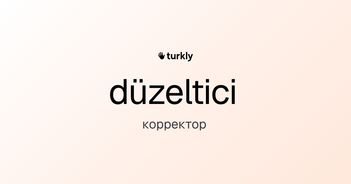 düzeltici — корректор