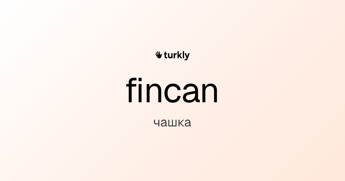 fincan — чашка