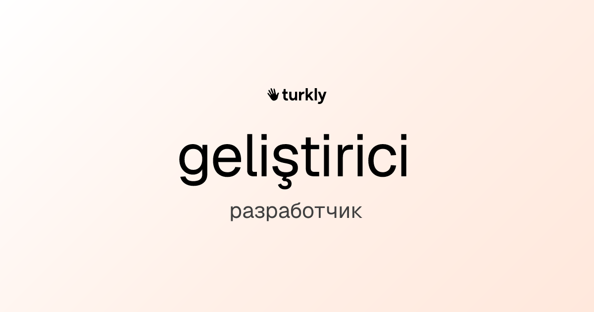geliştirici — разработчик