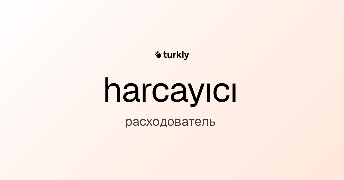 harcayıcı — расходователь