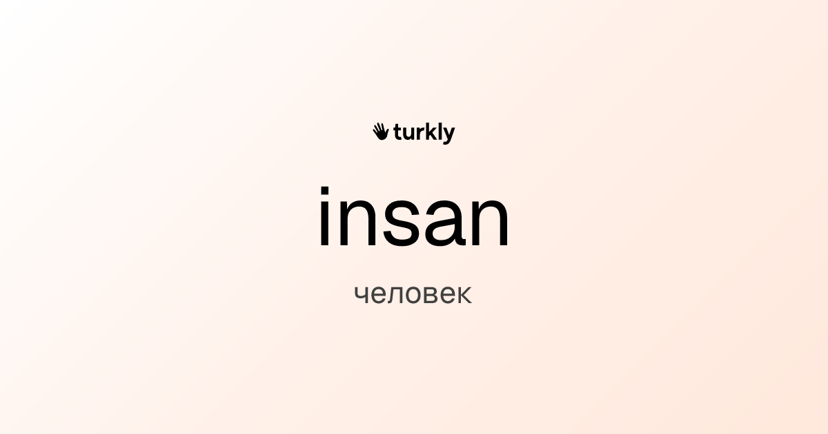 insan — человек