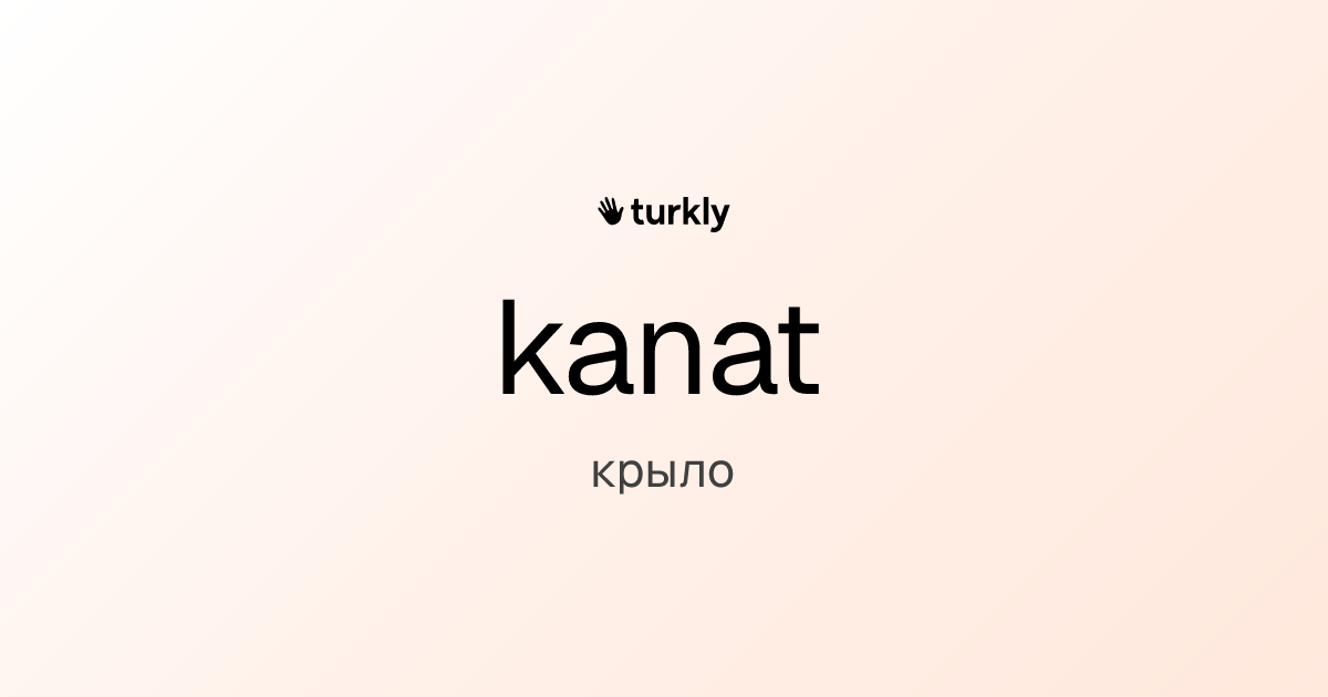 kanat — крыло