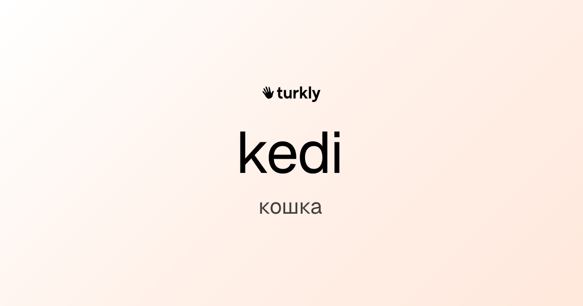 kedi — кошка