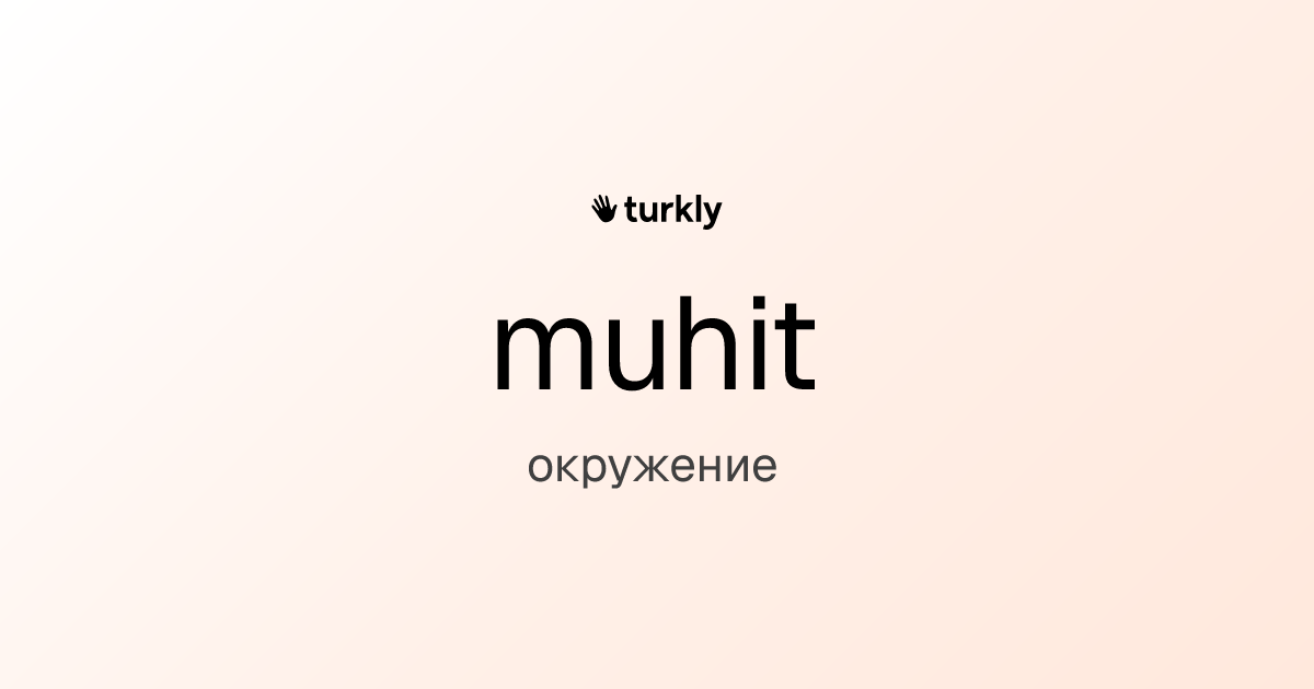 muhit — окружение