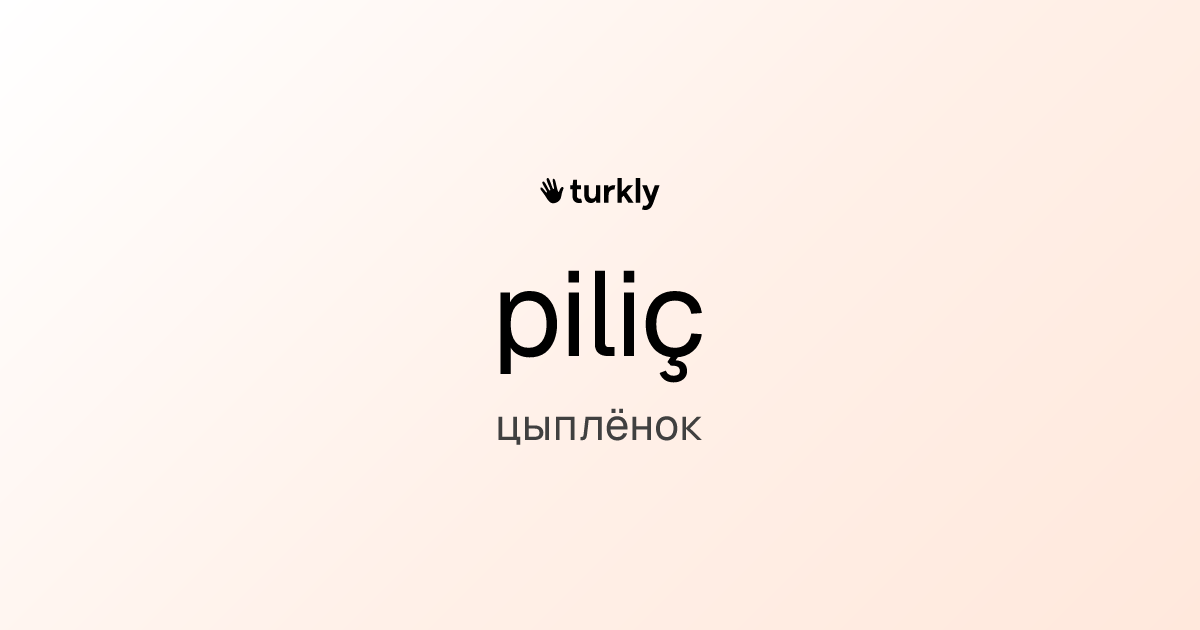 piliç — цыплёнок