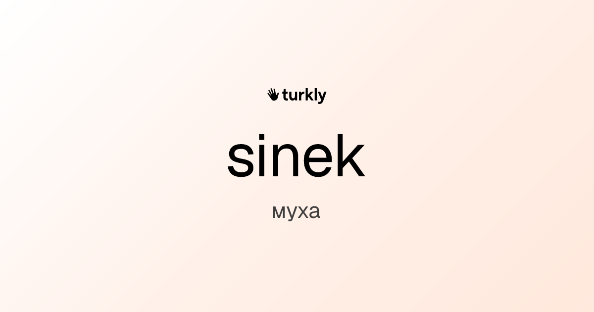 sinek — муха