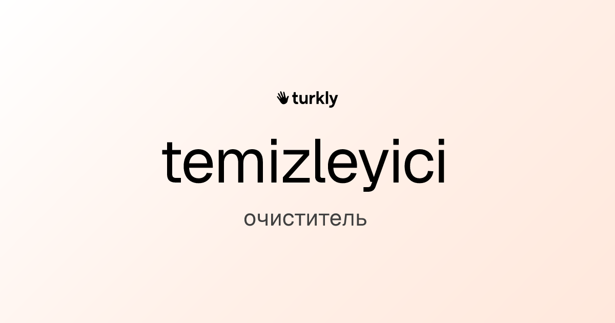 temizleyici — очиститель