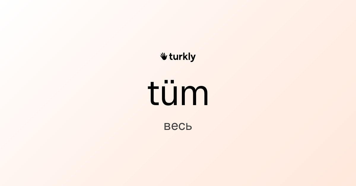 tüm — весь