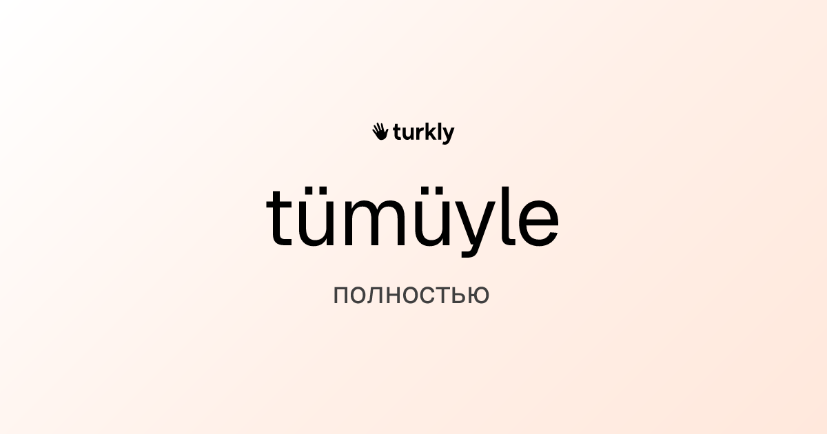 tümüyle — полностью