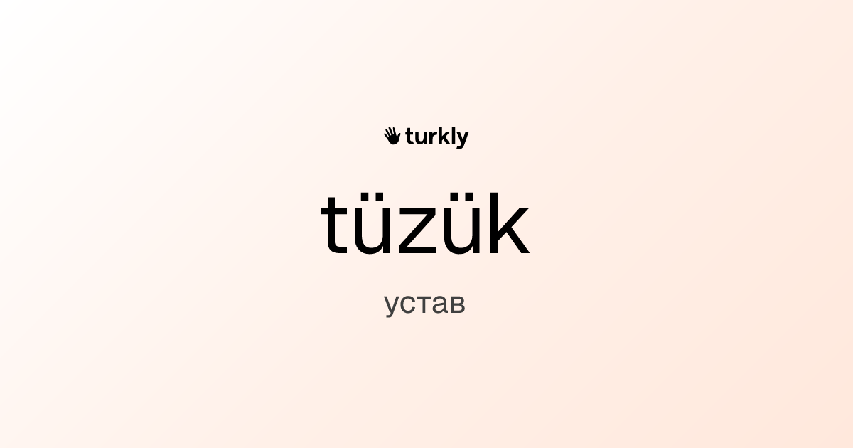 tüzük — устав