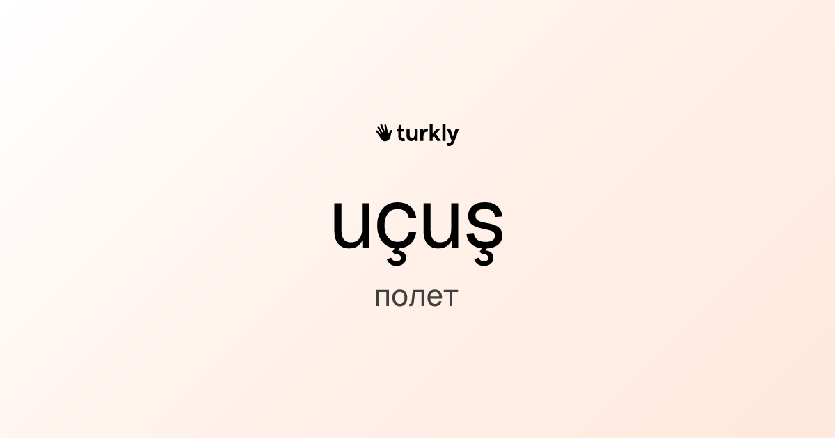 uçuş — полет