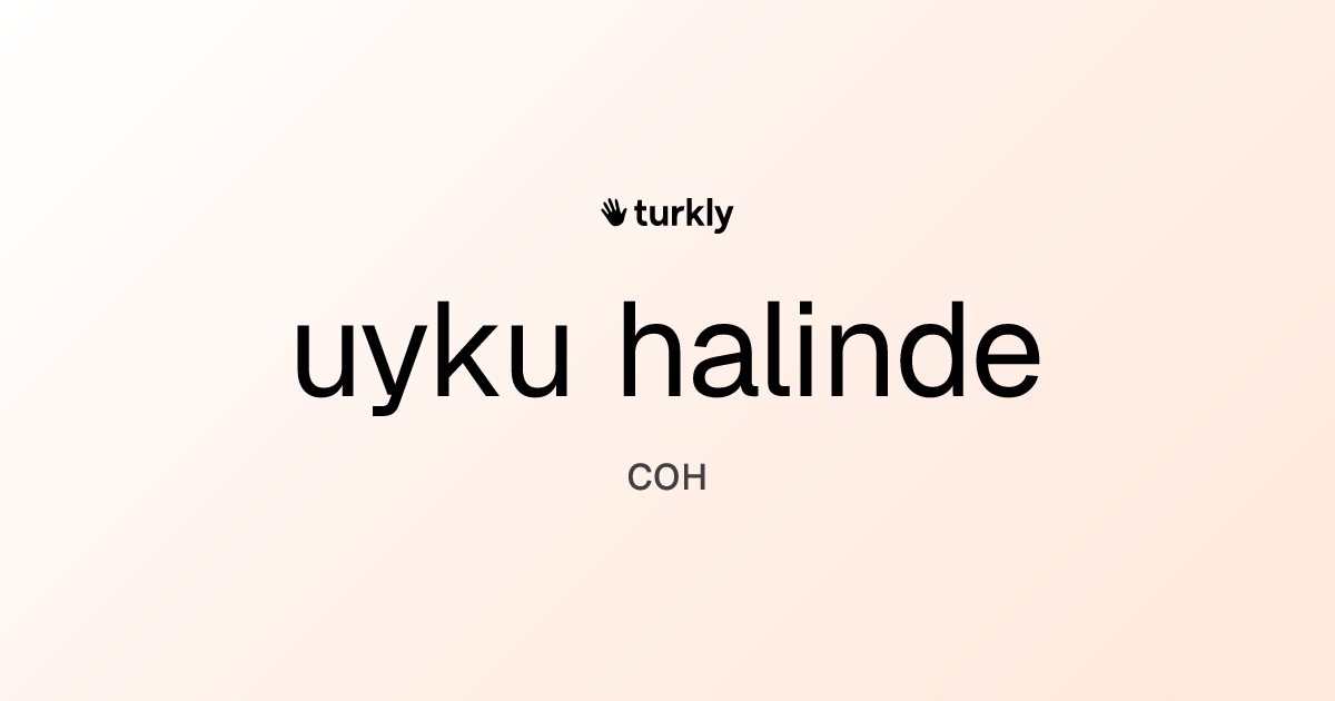 uyku halinde — сон