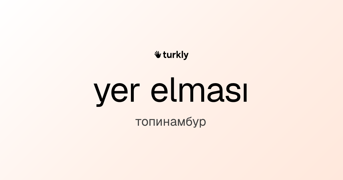 yer elması — топинамбур